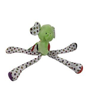 Baby Ganz Long Leg Lookie-Loos Elephant Rattle Plush Baby Toy- Discontinued -NEW